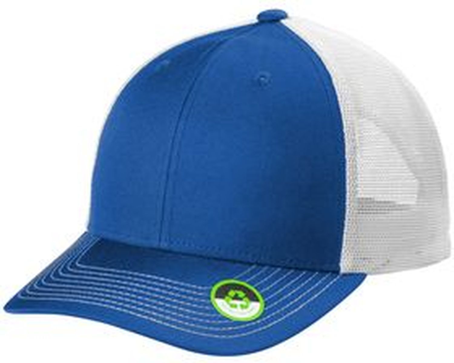 Port Authority Adult Unisex Eco 100% Recycled Polyester Structured Mid Profile Snapback Trucker Cap